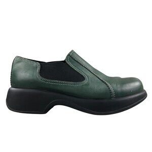 Dansko PORTUGAL EU 39 (US 8.5-9)  Jocelyn Green Leather Closed Toe Chunky Clogs